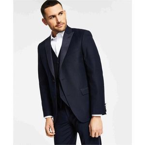 Mens Slim-Fit Navy Tuxedo Jacket, Blue, Size 42 2WHC